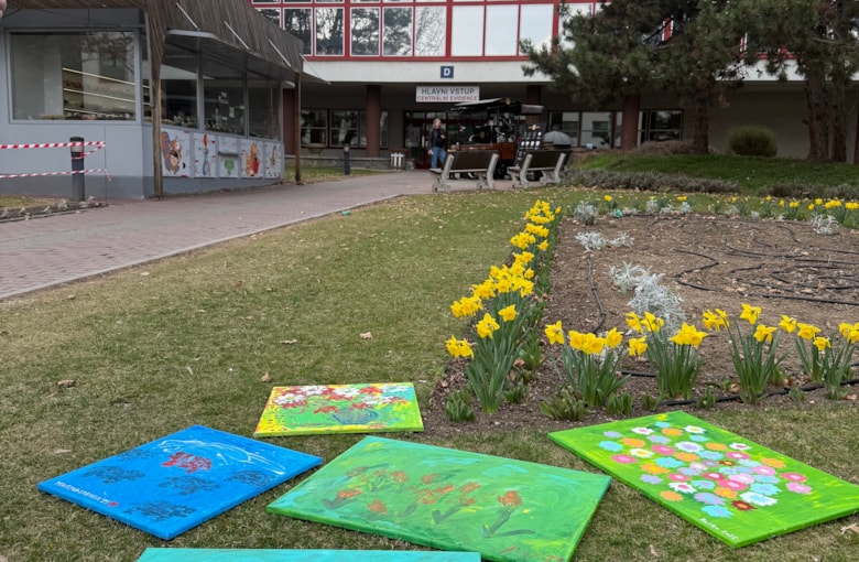 Malování s dětmi v Dětské nemocnici FN Brno