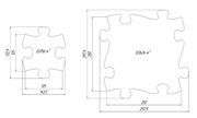 Normal and mini tile dimensions
