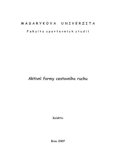 Aktivní formy cestovního ruchu