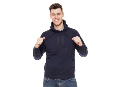 Hoodie color in color M, Navy Blue