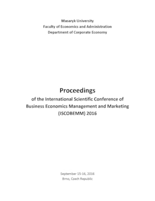 Proceedings of the International Scientific Conference of Business Economics Management and Marketing (ISCOBEMM) 2016