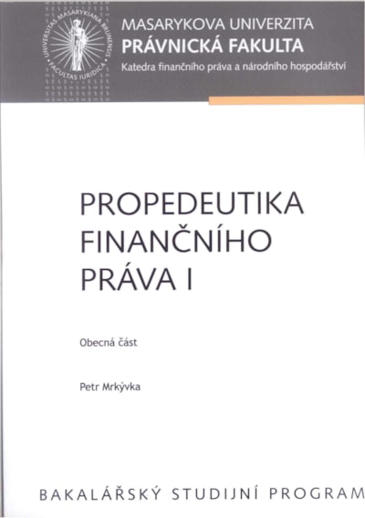 Propedeutika finančního práva I
