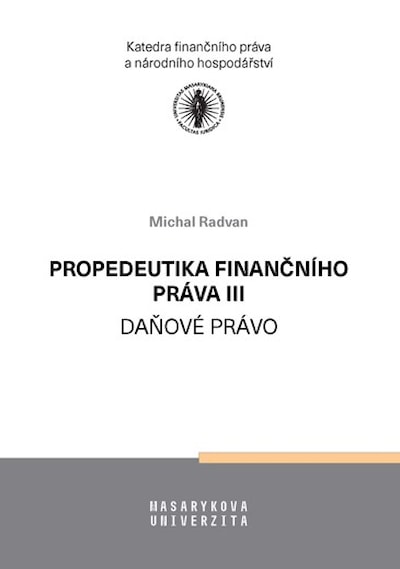 Propedeutika finančního práva III