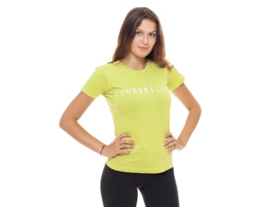 Tričko dámské COMMUNICATE, limetkové