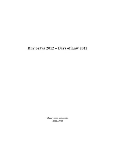 Dny práva 2012 – Days of Law 2012