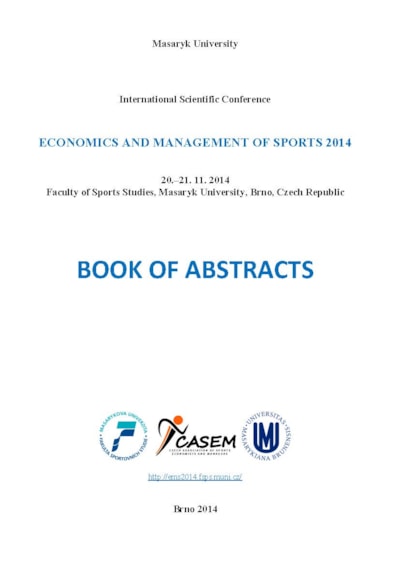Economics and Management of Sports 2014