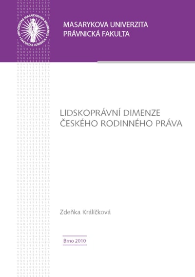 Lidskoprávní dimenze českého rodinného práva
