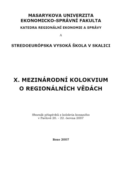 X. Mezinárodní kolokvium o regionálních vědách