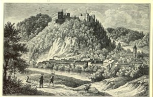 historicka-rytina-s-celkovym-pohledem-na-hrad
