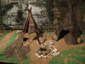 Expozice archeologie - ukázka sídliště  