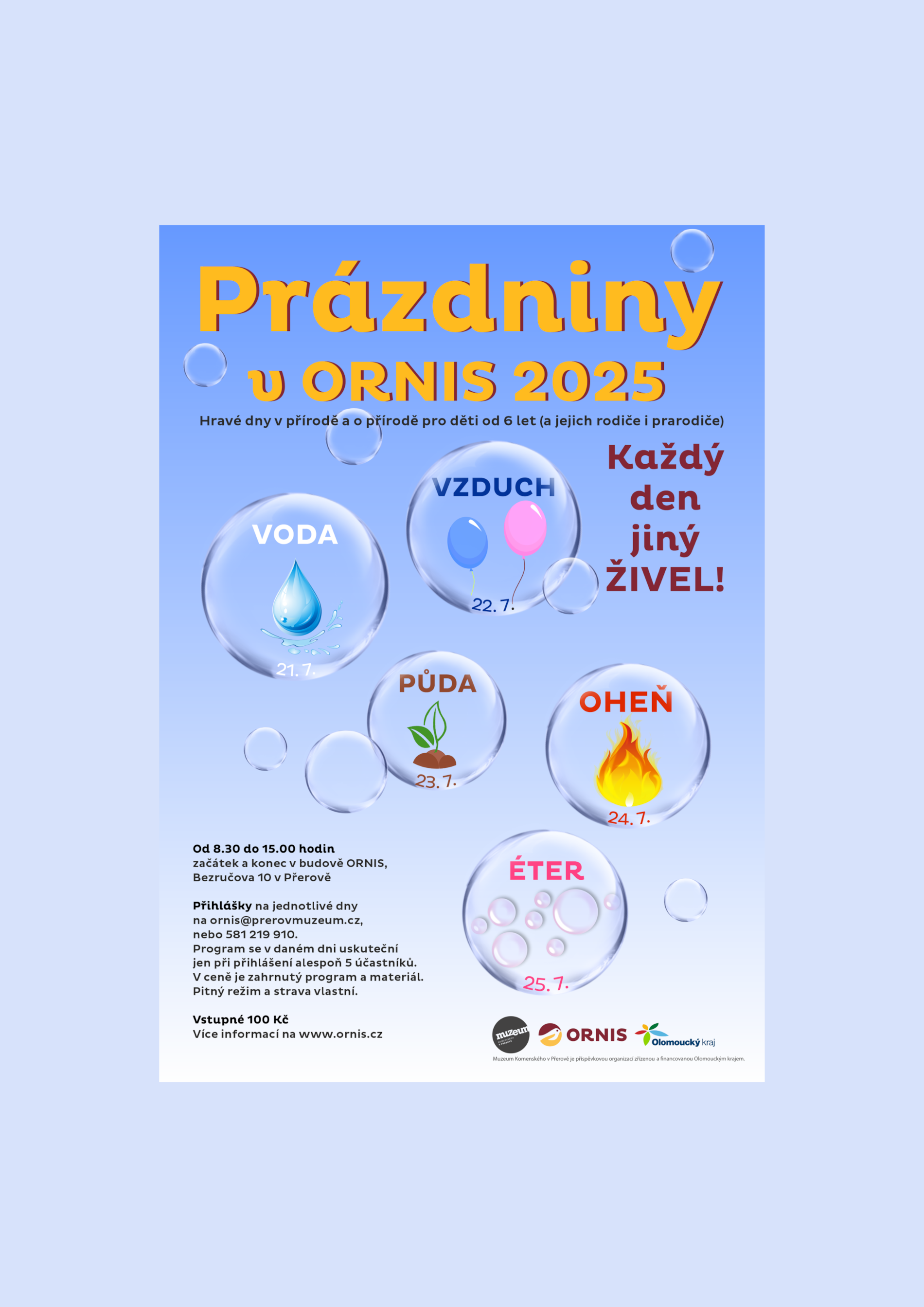 Prázdniny v ORNIS 2025