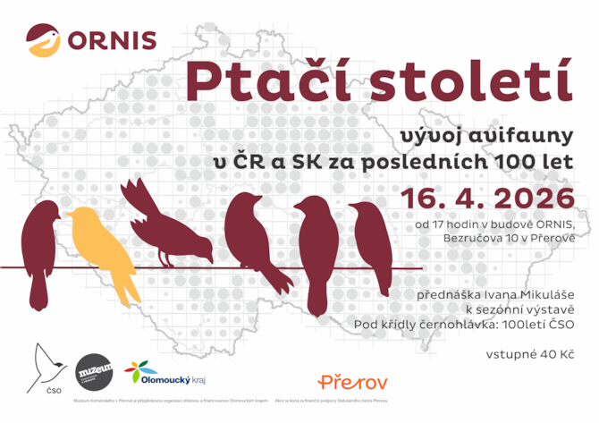 Ptačí století - vývoj avifauny v ČR a SK za posledních 100 let - přednáška