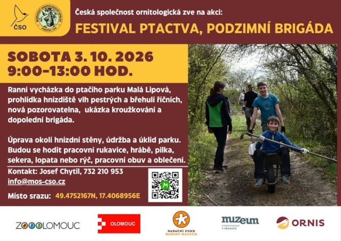 Festival ptactva - podzimní brigáda