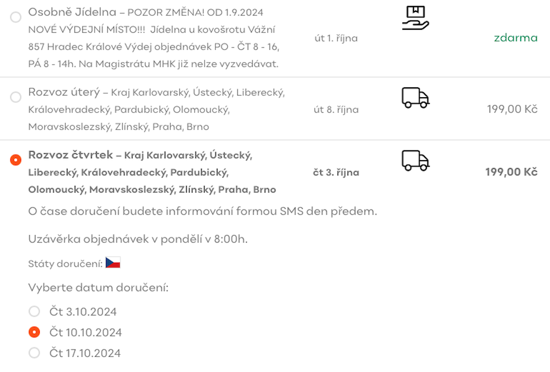 hamham doručení výběr