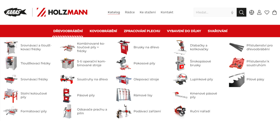 holzmann-machines dropdown