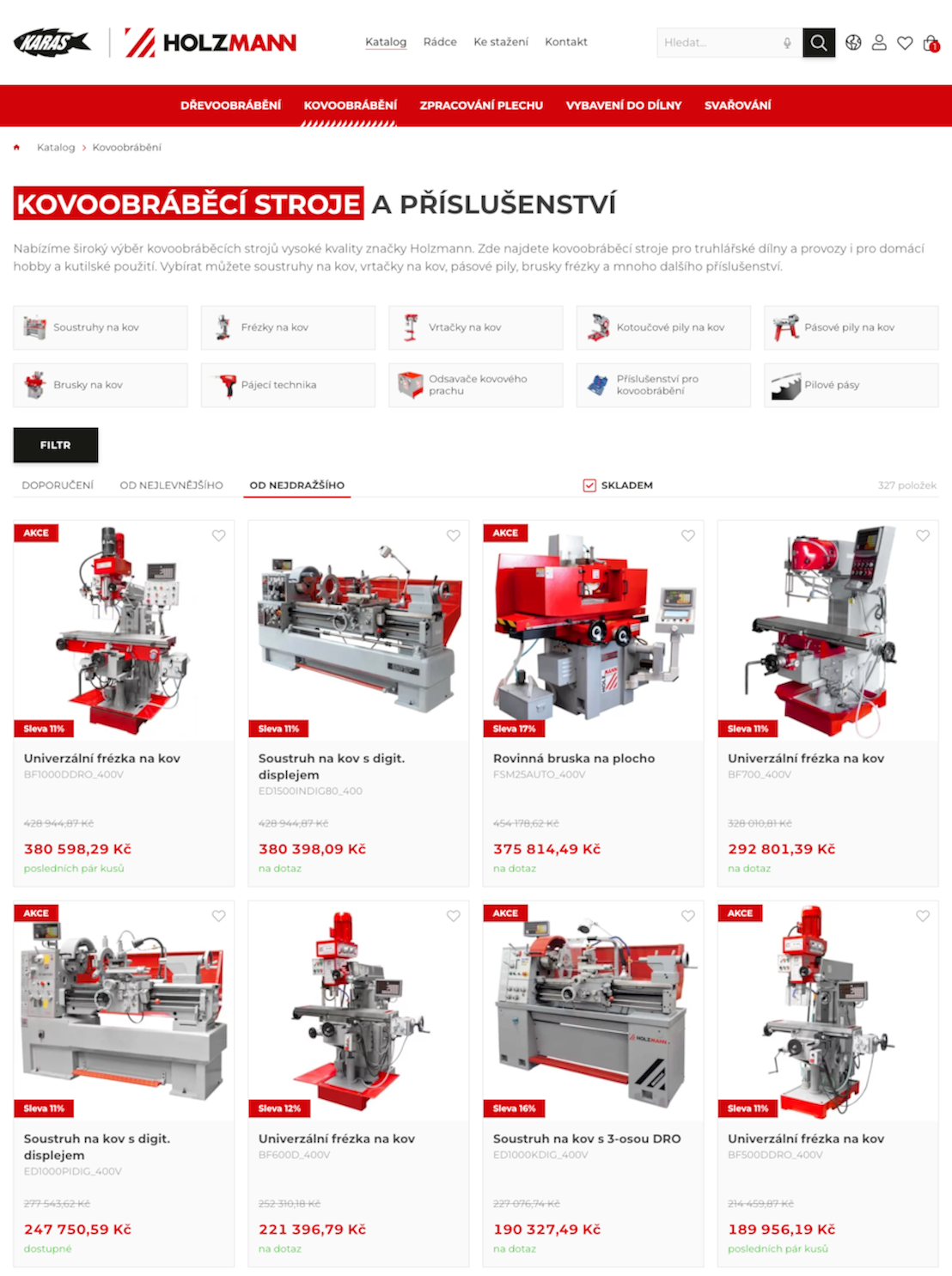 holzmann-machines přehled karet