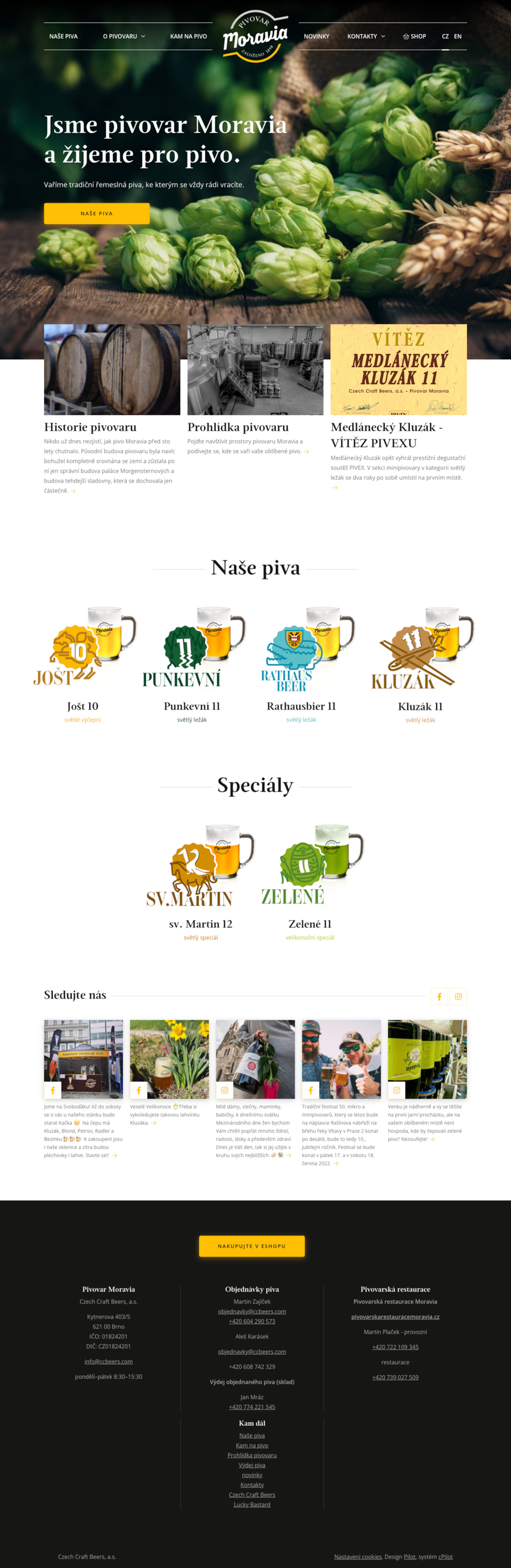 pivovar-moravia homepage