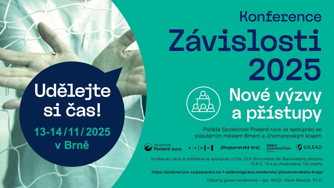 Pozvánka na 1. adiktologickou konferenci Jihomoravského kraje