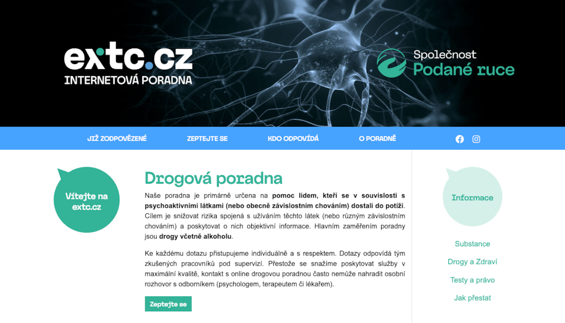 Internetová poradna EXTC - screenshot