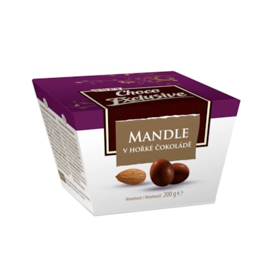 Mandle v hořké čokoládě, 200 g