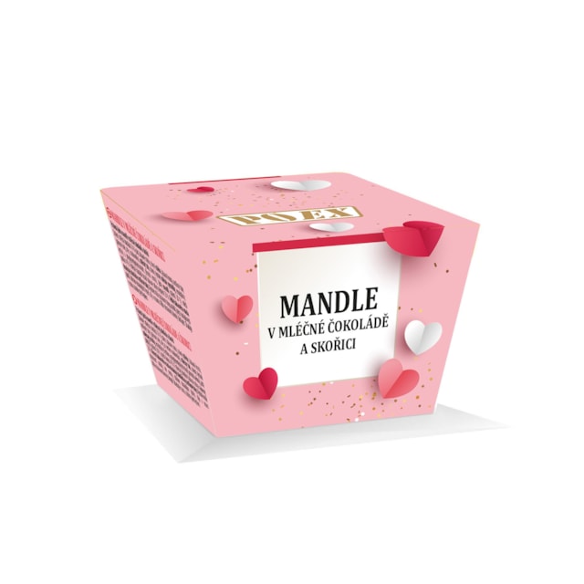 Almonds in milk chocolate and cinnamon