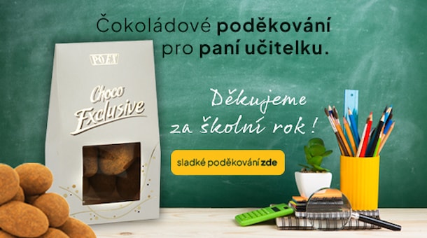 čokoládové poděkování