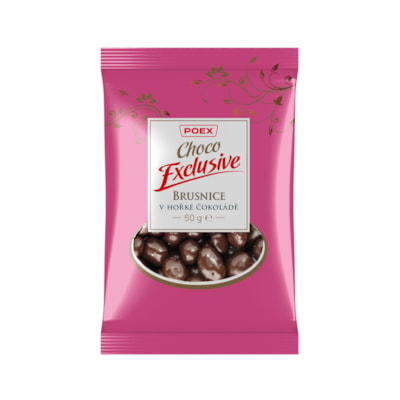 Brusnice v hořké čokoládě, 50 g