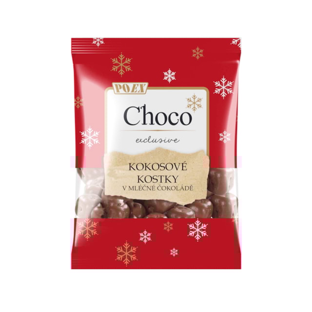 Kokosové kostky v mléčné čokoládě, 80 g