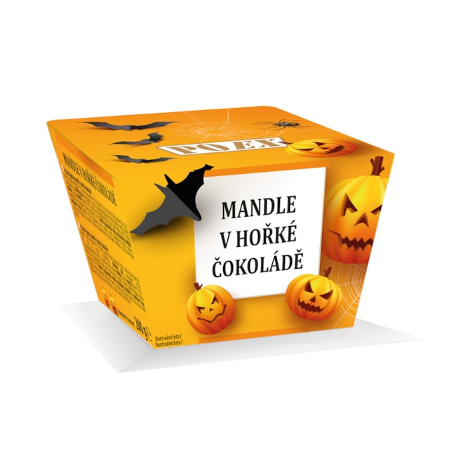 Mandle v hořké čokoládě Halloween, 200 g