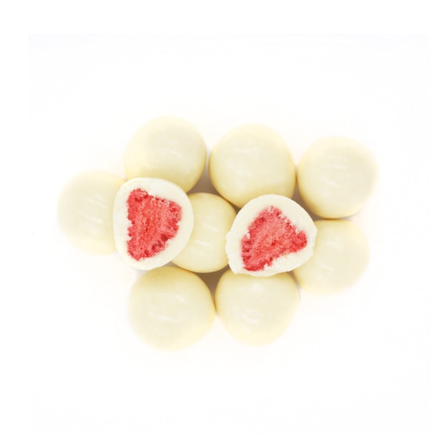 Mrazem sušené jahody v bílé čokoládě, 1 kg