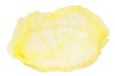 Jednor. čepice clip žlutá, XL - 58 cm, bal. á 100 ks, 2 gumičky