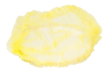 Jednor. čepice clip - žlutá XL - 58 cm, bal. á 100 ks, 2 gumičky
