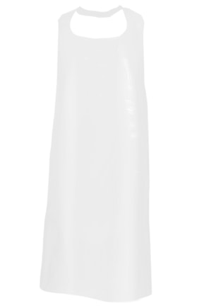 Jednor. zástěra bílá 145 x 76 / 25 µm bal. á 50 ks