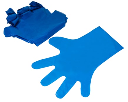 Jednor. rukavice modré, 35 cm, bal. á 100 ks