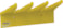 Nástěnný věšák, 240 mm, Vikan 06156 žlutý