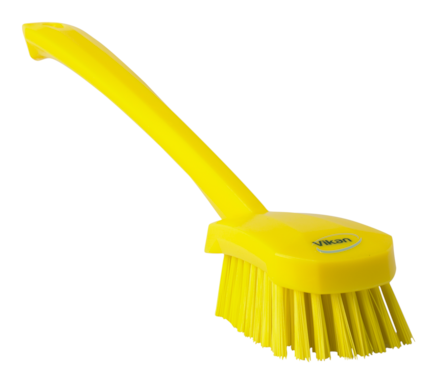 Kartáč s dl. rukojetí, tvrdý, Vikan 41866 žlutý