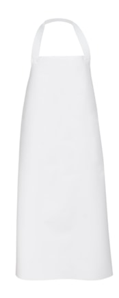 Zástěra z PU folie 120 cm, click, bílá