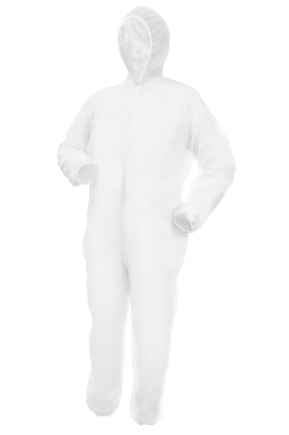 Jednor. overal HY-TEC, voděodolný, bílý, vel. XXXL
