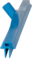 Stěrka 2C s dvoj. čepelí, 700 mm, Vikan 77153 modrá