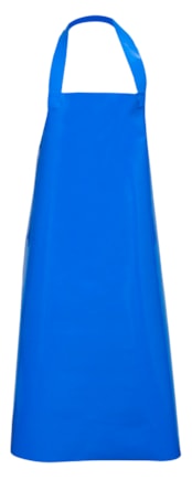 Zástěra z PU folie 110 cm, gumičky, modrá