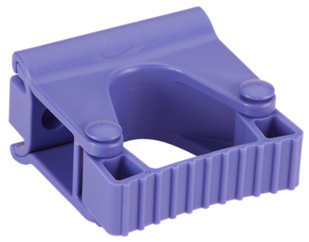 Věšák nást. hygienický s pryž. svorkou, 82mm, Vikan 10138, fialový