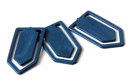 Detekovatelné kancelářské sponky 2,5 x 5 cm modrá, P0383-2