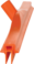 Stěrka 2C s dvoj. čepelí, 600 mm, Vikan 77147 oranžová