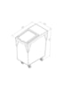 Mobilní dávkovač komponentů 75 l, 580 x 325 x 730 mm, červený, P2160-3