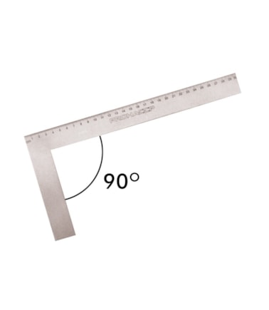 Pravítko z nerezové oceli 300 mm, 90°, P2779