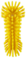 Pevný ruční kartáč, tvrdý, 260 mm, Vikan 38926 žlutý