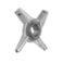 Nůž stírací UmB E 130, 23 x 19 mm, nerez, vkládací čepel, profil čtyřramenný