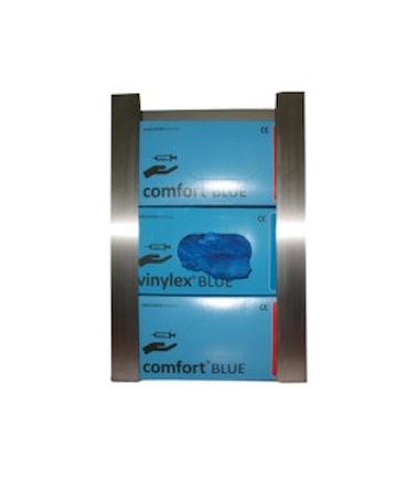 Nerezový dávkovač na rukavice, plech 1mm, 3 balení rukavic, 255x375x78 mm, P2013