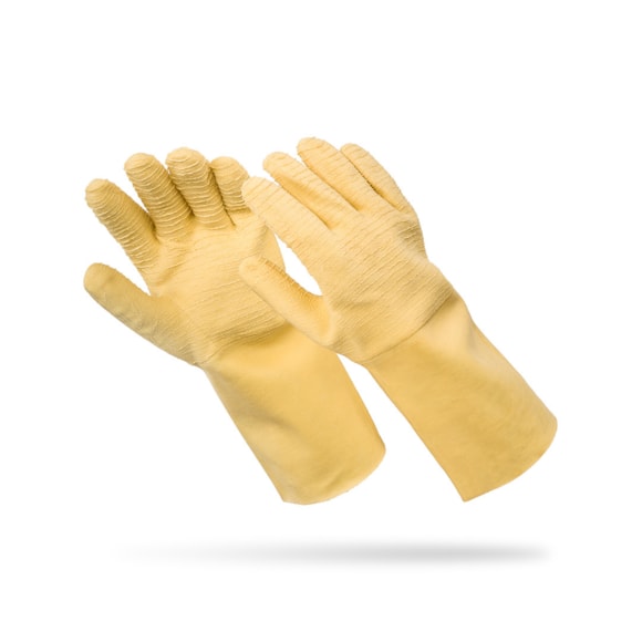 Rukavice pro odblaňovačku žluté latex