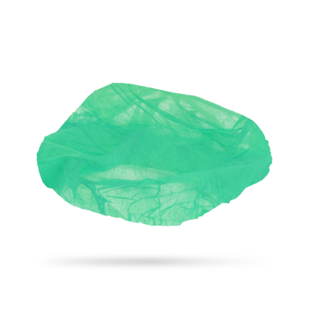Jednor. čepice - baret XXL, zelená, 61 cm, bal. á 100 ks